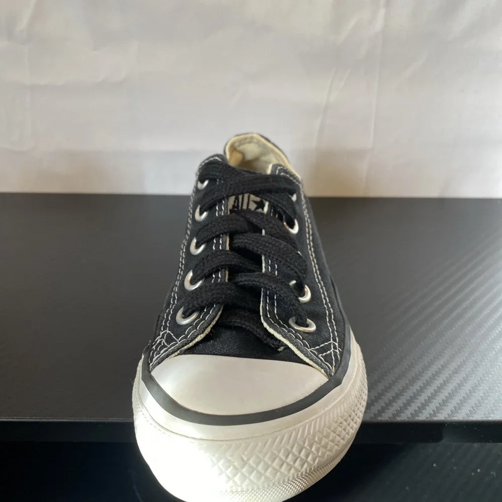 Converse All Star Chuck Taylor Kids Canvas‎ Shoes Low Top Black Boys Size 11